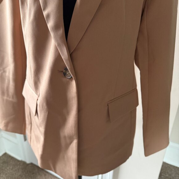 NWT The Drop Oversized Women's Blake Tan Cream Praline Long Blazer Small - Picture 8 of 10